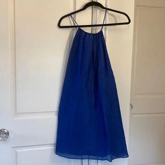 banana republic blue linen dress youngturktravels on LTK